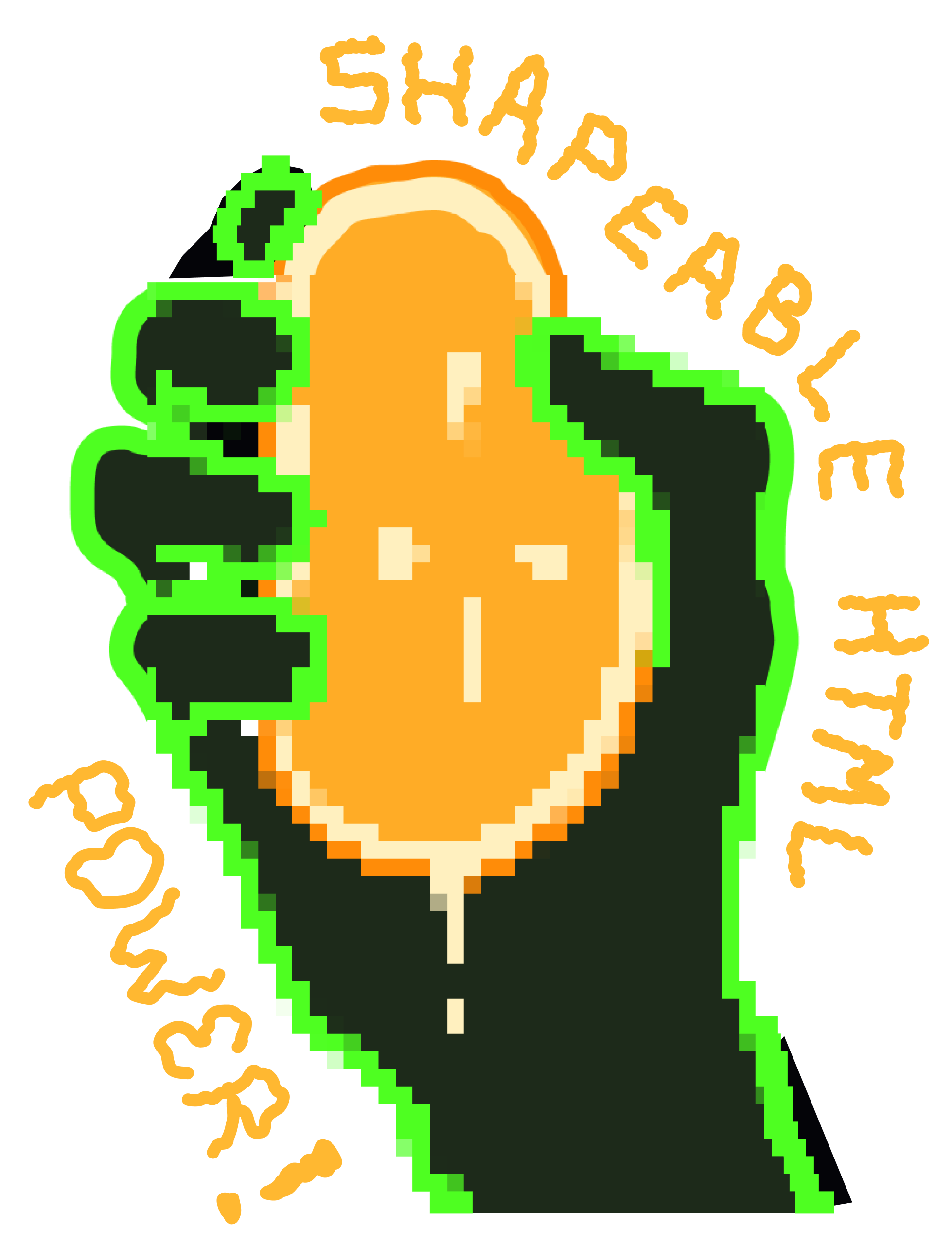 A hand squeezing an orange